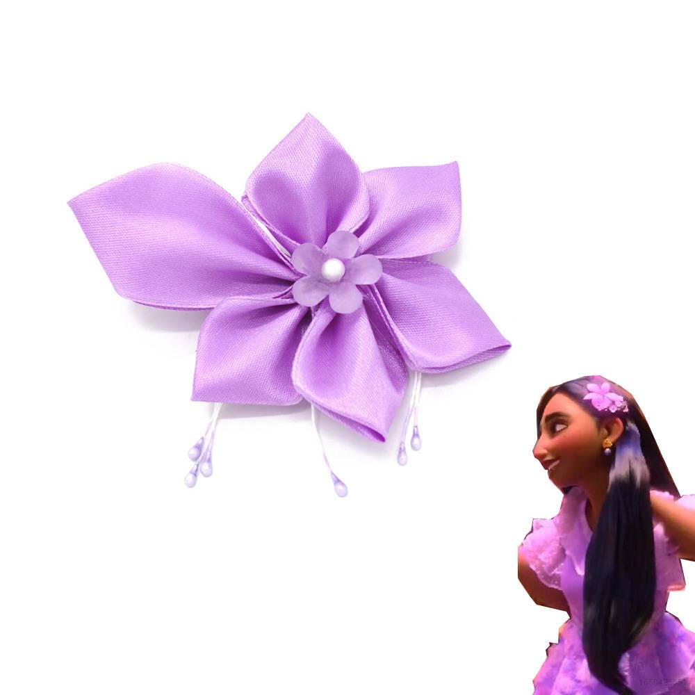 Ellen Encanto Cosplay Isabella Hairpin for Kids Girls Purple Flower ...