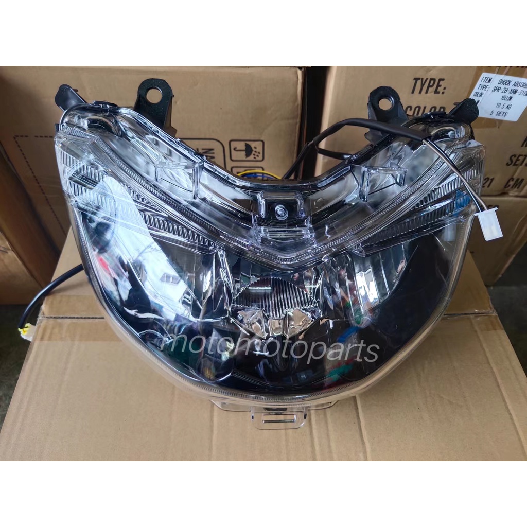 Headlight for nmax v1 assembly with bulb and socket | Shopee Philippines