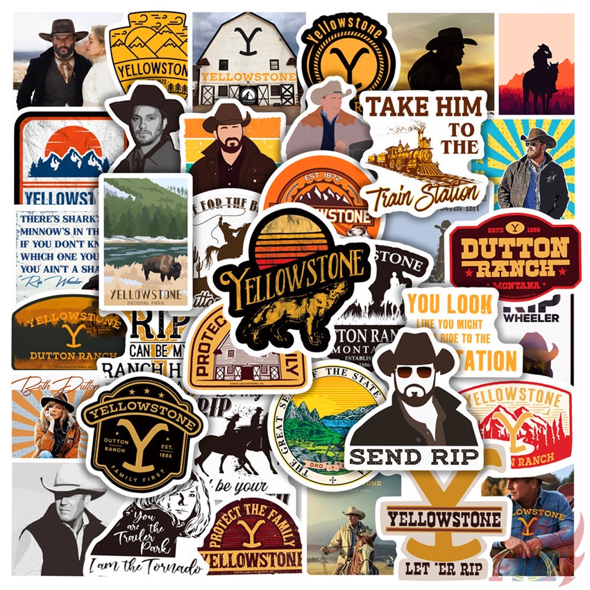 Yellowstone Series 02 Stickers 50Pcs/Set DIY Fashion Mixed Waterproof ...