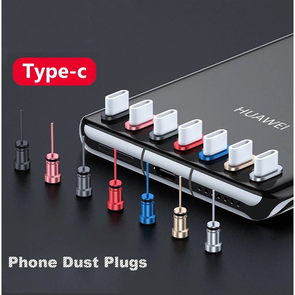 Metal Type C Anti Dust Plug Set Usb Type C Port And Mm Earphone Jack