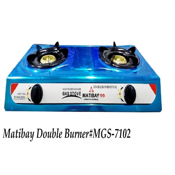 Matibay Heavy Duty Double Burner Gas Stove Stainless Body Autoignition
