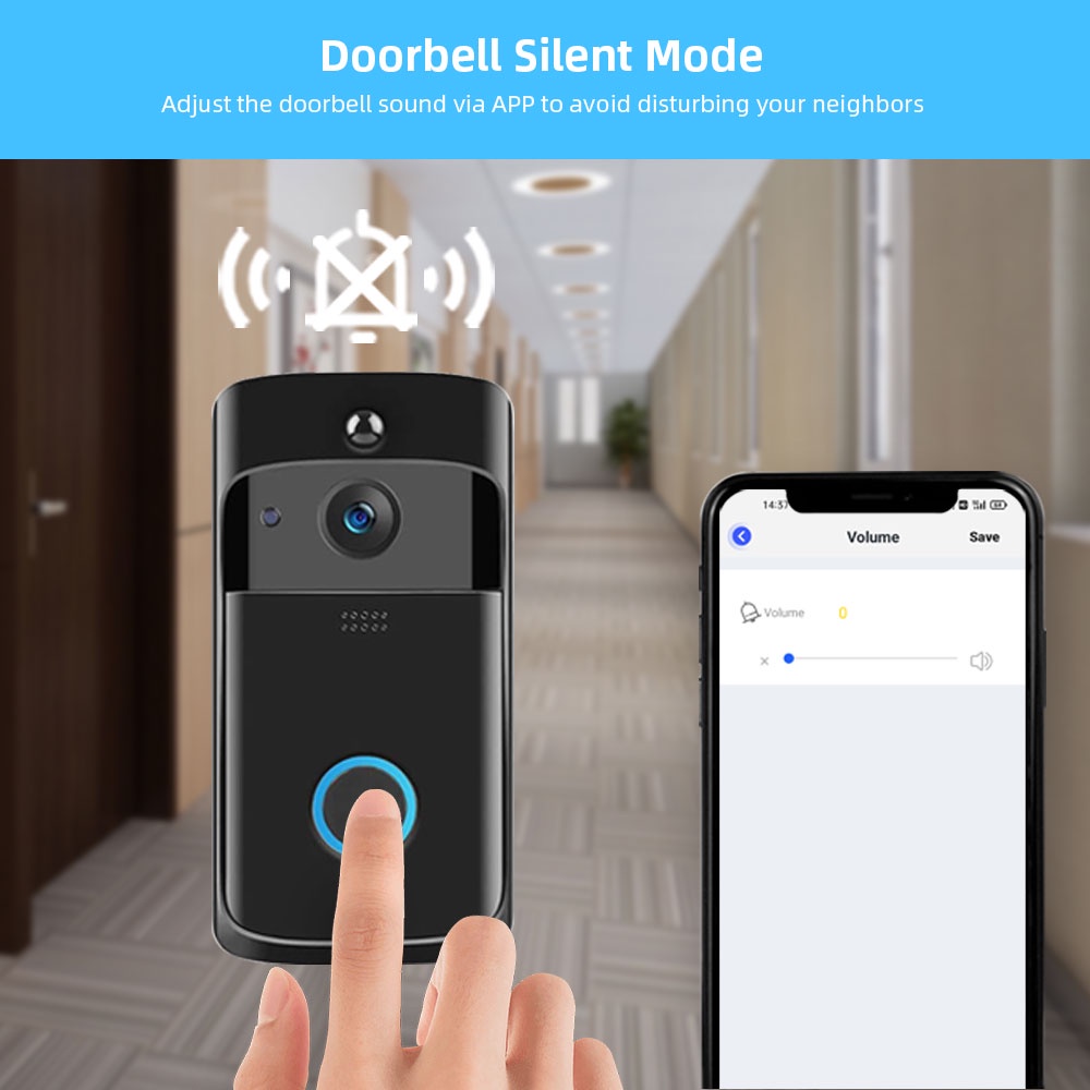 Smart Doorbell Camera Wifi Wireless Video Doorbell Call for