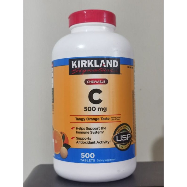 Kirkland vitamin C 500mg 500 tablet chewable sodium ascorbate ascorbic acid multivitamin