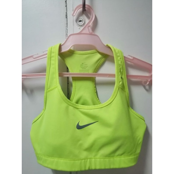 Lime green nike store sports bra