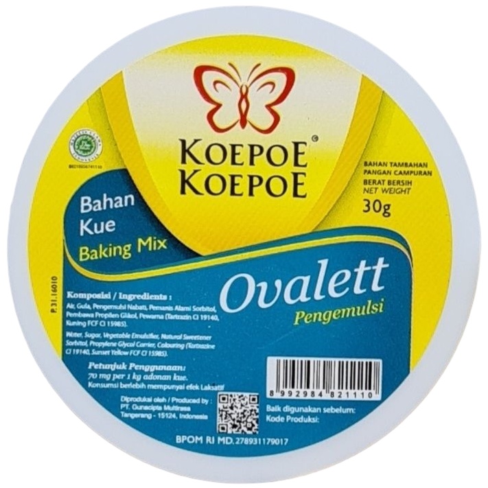 Koepoe Ovalett 30gr KoepoeKoepoe Ovalet Emulsifier Cake Ingredients