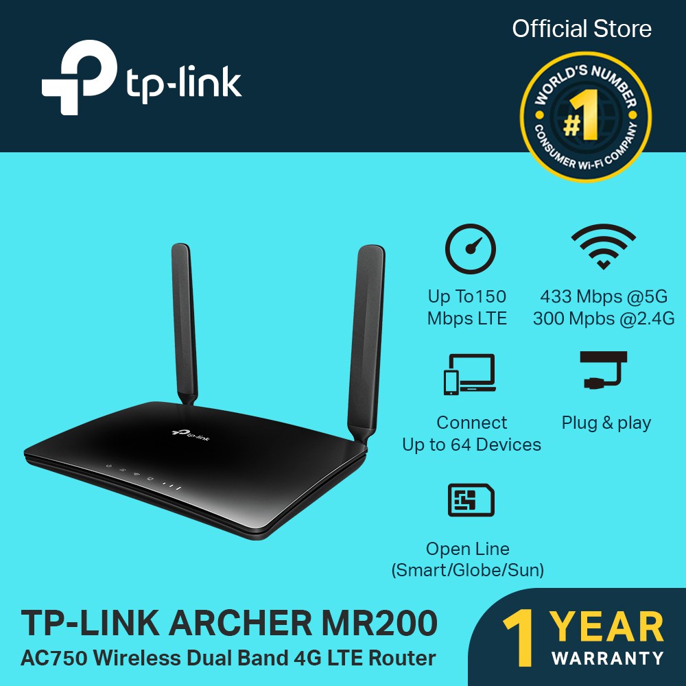 Modem Routeur 4G LTE WiFi AC750 Tp-link Archer MR200