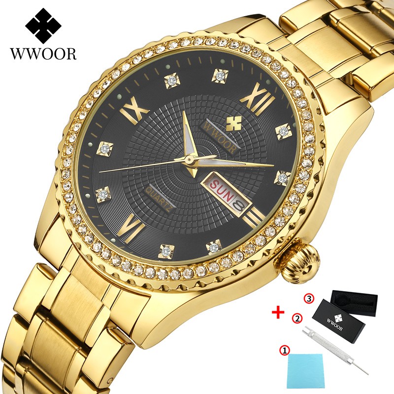 Wwoor Orologio Donna Al Quarzo Oro Rosa – Bracciale Acciaio Inox, Quadrante 29 Mm, Impermeabile 5 ATM, Regalo - 2