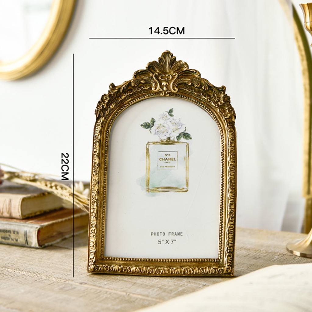 European Gold Picture Frame Wedding Gift Baroque Desktop Freestanding ...