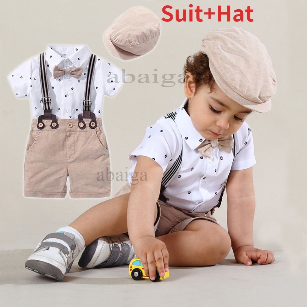 Newborn Baby Boy Clothes Christening Suit for Kids Baby 0 24 Month Gentleman Baptism Outfit Birthday Wedding Boys Terno Shopee Philippines