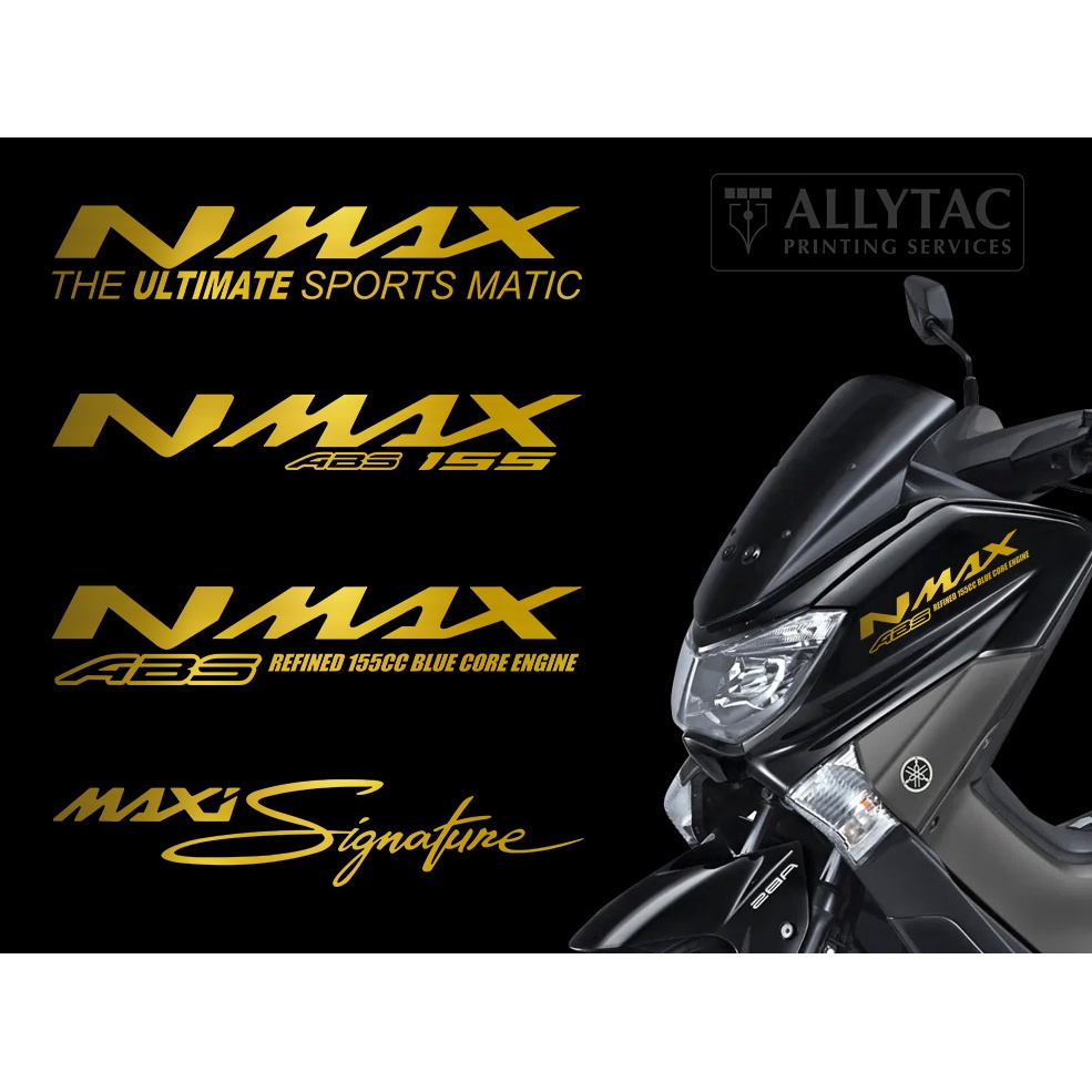 NMAX Side Sticker - Chrome Gold, Hologram, Chrome Red, Chrome Blue ...