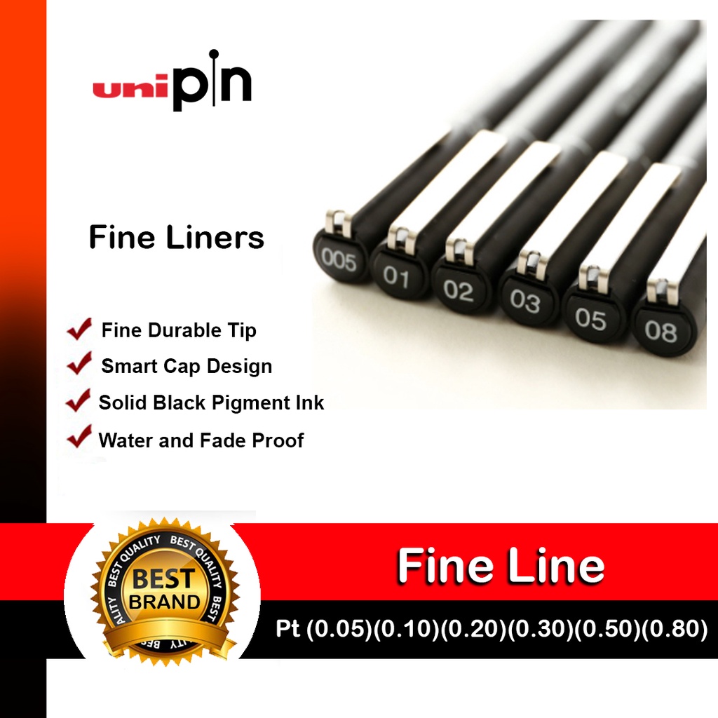 UNIPIN Technical Drawing Pen Fine Line Uni Pin Black 1P Shopee Philippines