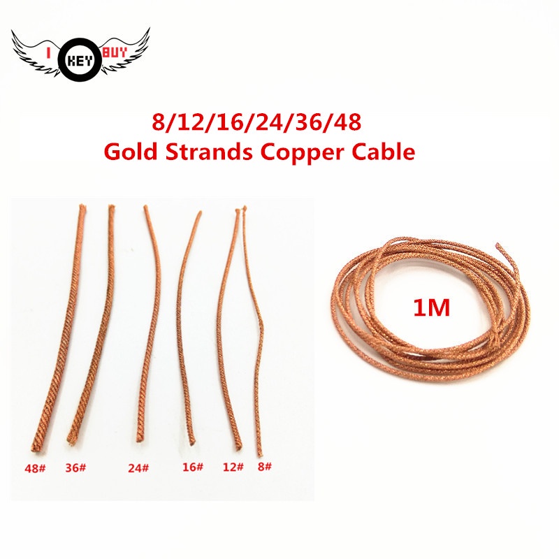 1M Length Speaker Lead Wire 8/12/16/24/36/48 Strands Braided Copper