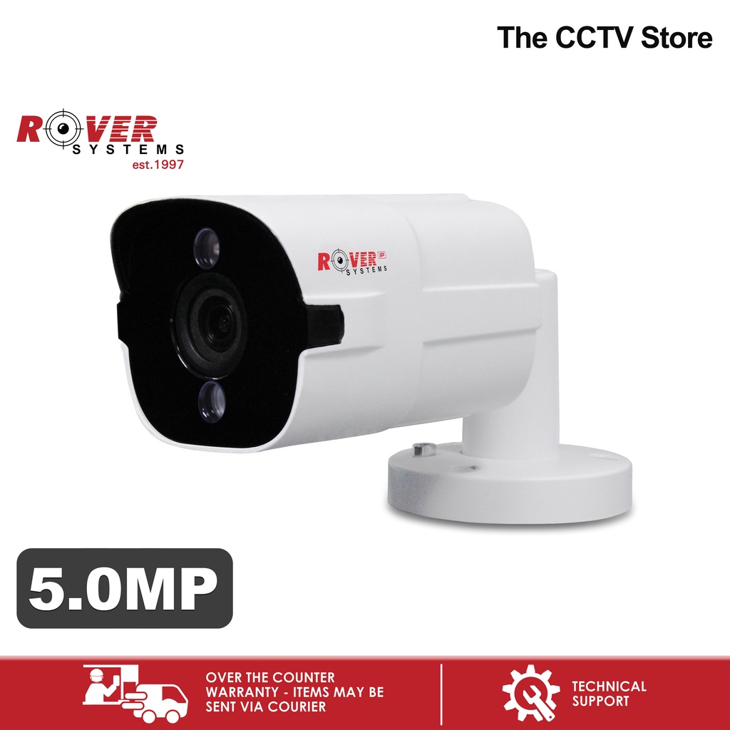 Rover Systems 5MP DUAL LIGHT Bullet Outdoor IP CCTV Camera AUDIO LINE ...