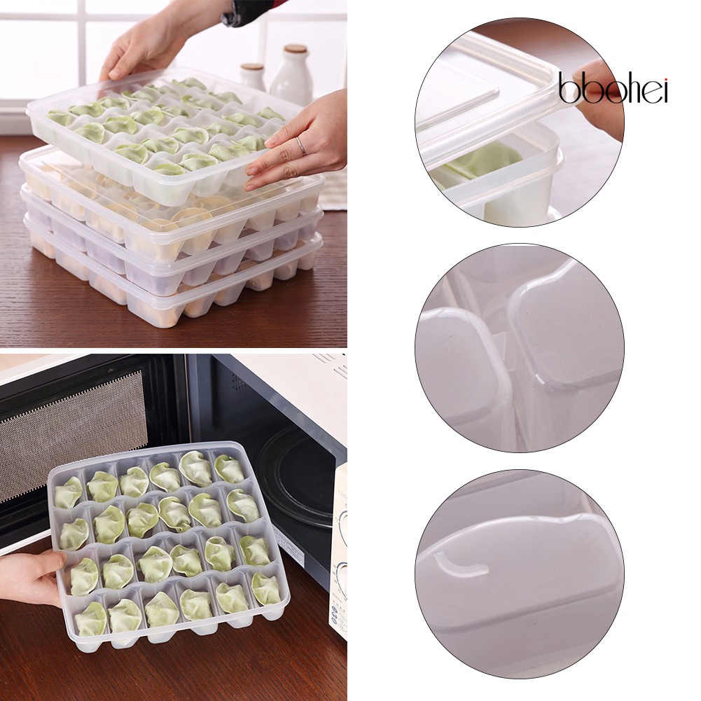 BBo Dumpling Frozen Box Case Refrigerator Storage Organizer Food ...