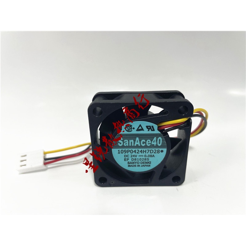 Ventola Sanyo 109P0424H7D28 &ndash; 24V 0.08A, 40x40x15mm, Nuova, Senza Scatola