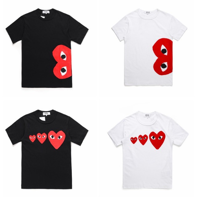 New CDG Play Comme Des Garcon Cotton t shirt Men Women High Quality Red heart Tops Tee