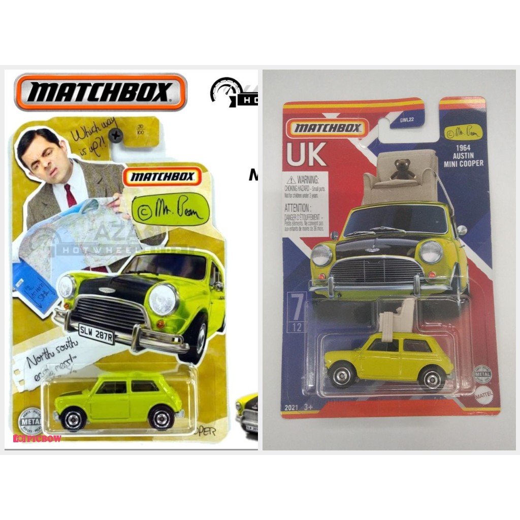 Diecast Matchbox MINI COOPER Mr Bean Yellow MBX Kids Toy Car Classics Vintage Classic Classic Teddy Bear Shopee Philippines