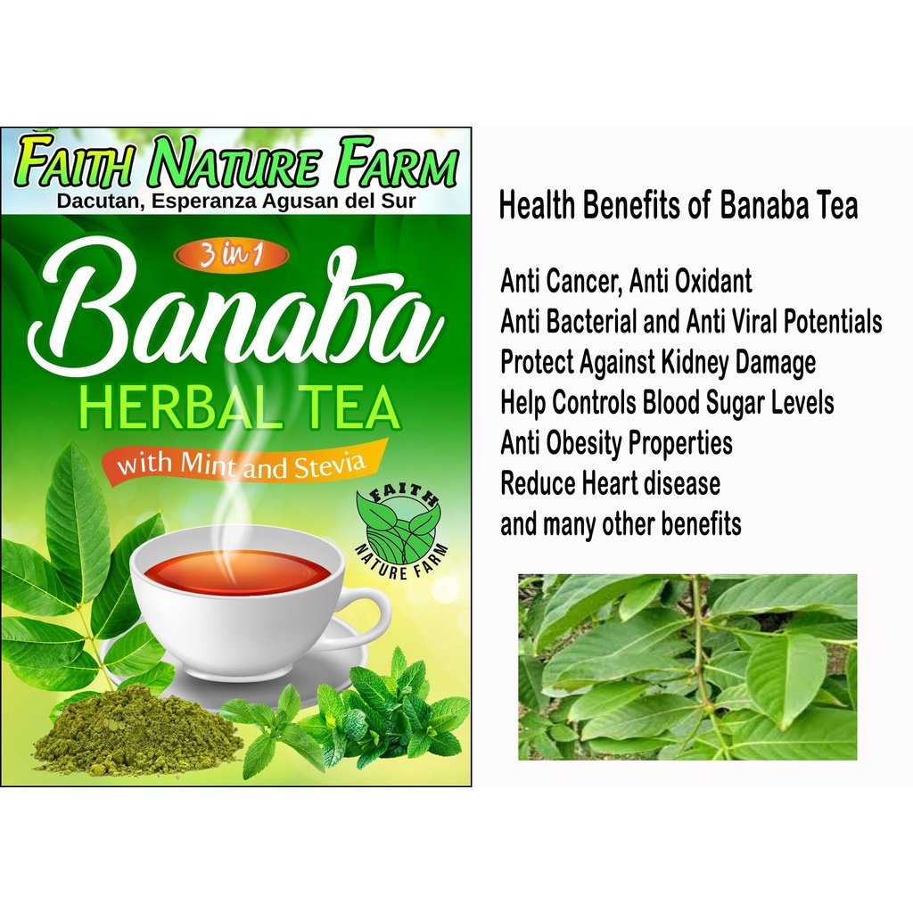 Banaba Herbal Tea with Mint and Stevia ( 10 tea bags ) Shopee Philippines