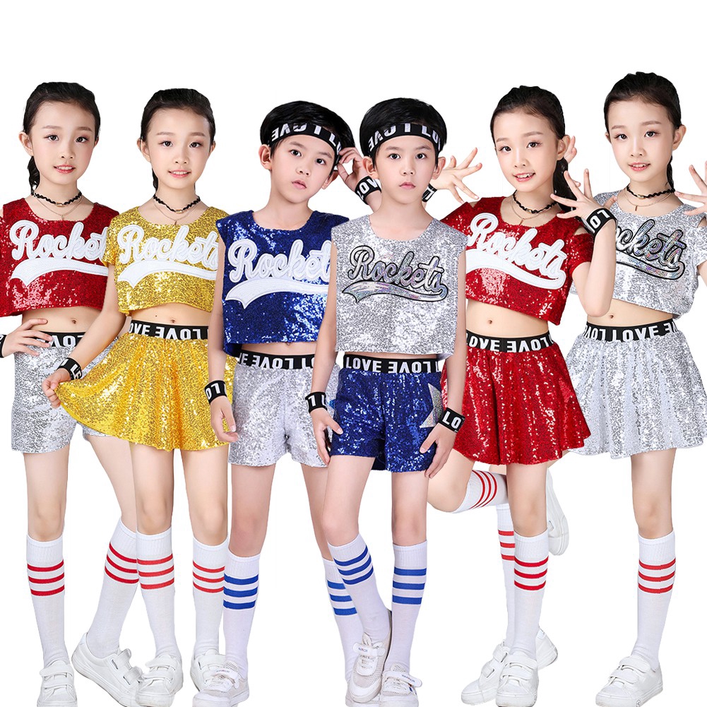 Lolanta Little Girls Dance Clothing Set, Fall Set Hip Hop Modern Jazz Team Performance Costume, Girls Dance Wear Pant Sets (Rose