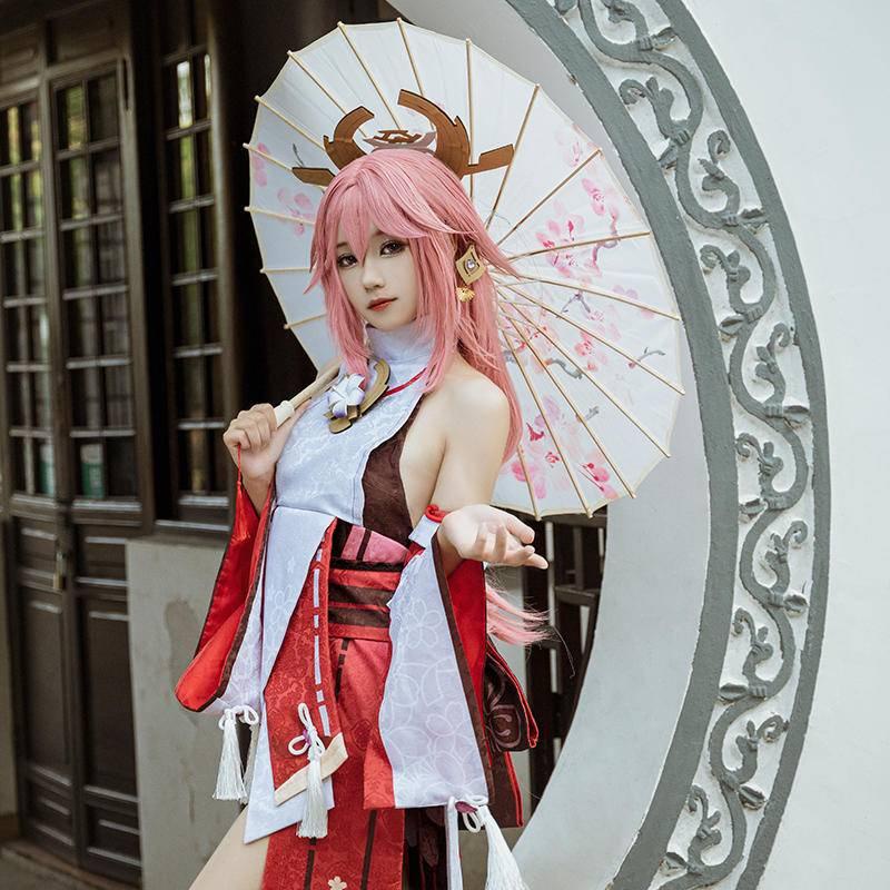 Genshin Impact Cos Yae Miko Cosplay Costume Female Raiden General The Product Has Modified 1742