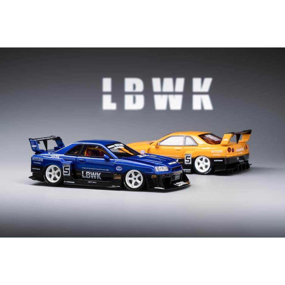 Stance Hunters LBWK Skyline R34 Super Silhouette (Blue & Yellow ...