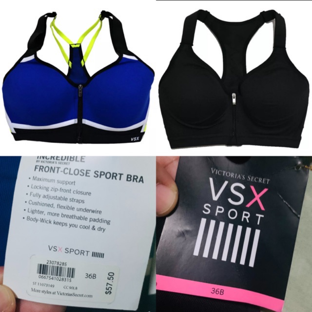 Victoria's Secret Sports Bra Incredible Front Close Zip Vsx