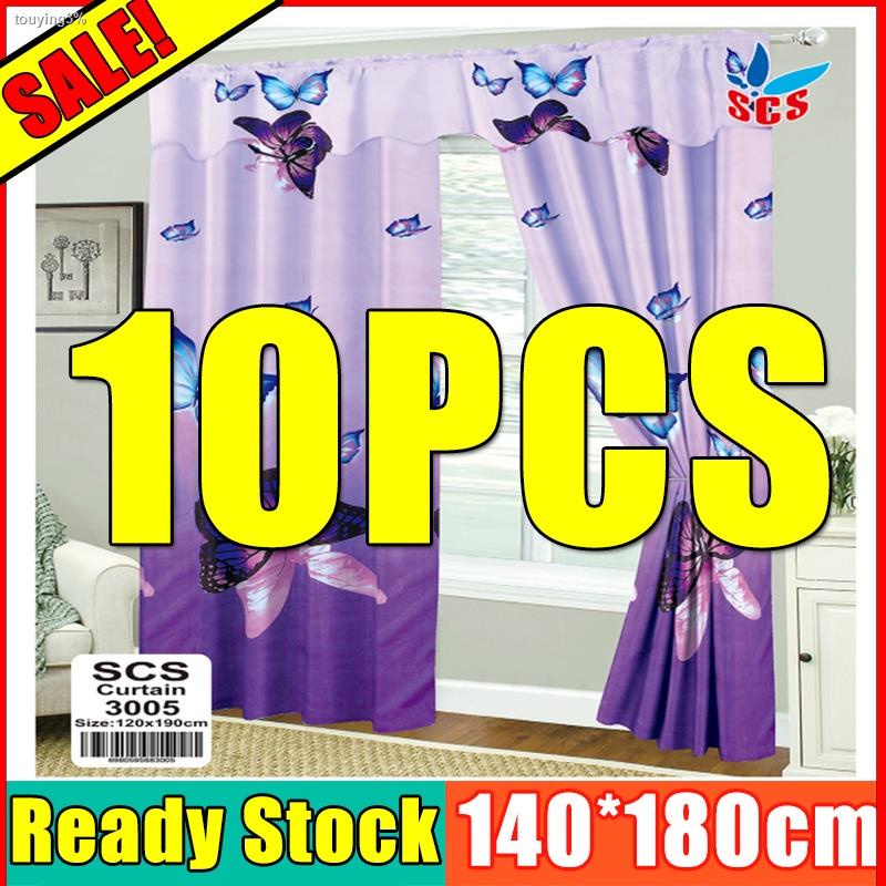 10Pcs Curtain Sale For Window Set 3 In 1 Curtin Long Door Kurtina