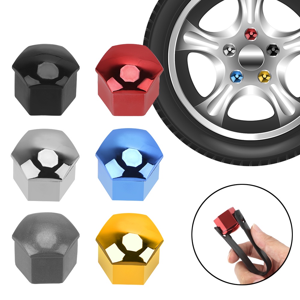 Car Wheel Nut Caps 20 PCS Bolt Rim AntiRust 21mm Dust Proof Auto Hub