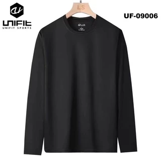 UNIFIT Men's Dri-Fit Casual Long Sleeve Shirts Plain Round Neck Uf-09006