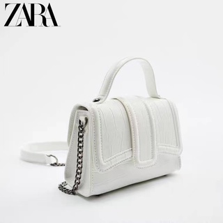 ZARA Female Bag White Candy Color Mini Messenger Small Square