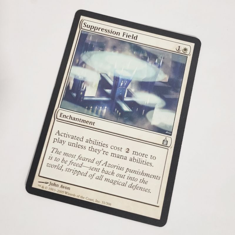 MTG Card SUPPRESSION FIELD Magic the Gathering Trading Card Game White ...