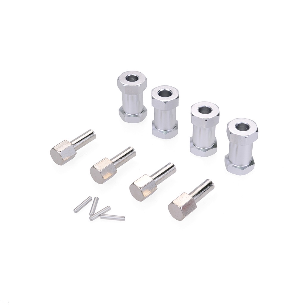 4pcs 12mm To 17mm Wheel Hex Hub Adapter Conversion For 1/10 RC Cars – Titanium