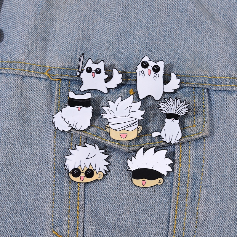 Japanese Anime Manga Style Cute Jujitsu Kaisen Enamel Brooch Gojo ...