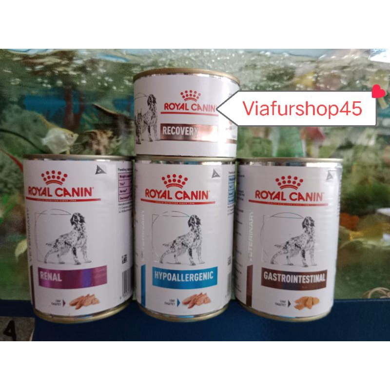 ROYAL CANIN WET FOOD IN CANS RECOVERY/GASTROINTESTINAL/HYPOALLERGENIC/RENAL