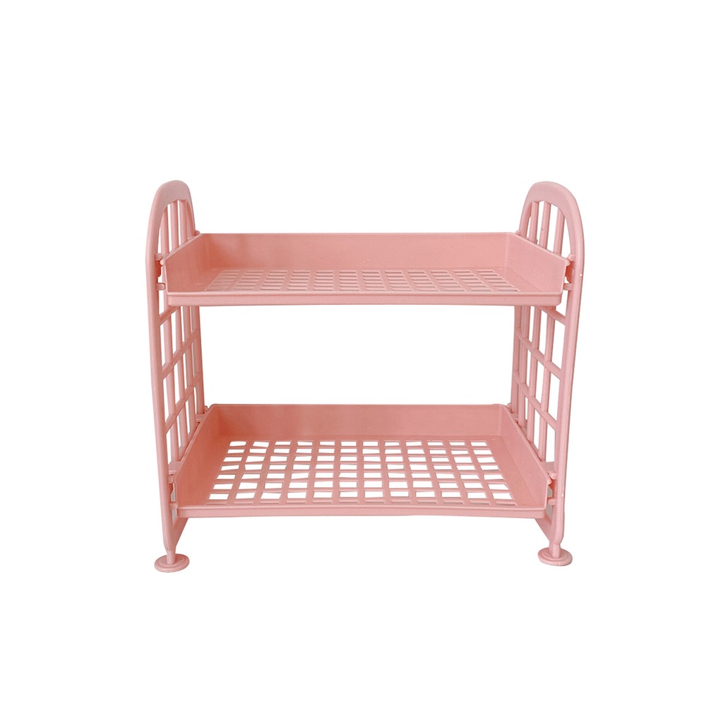M&A PHC Cute Aesthetic Double-Layer Plastic Storage Rack | Shopee ...