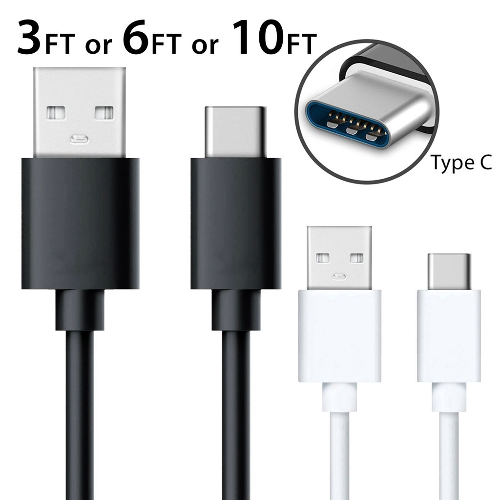1M 2M 3M Type C Fast Charger USB Cable For Android Phone USBC Data