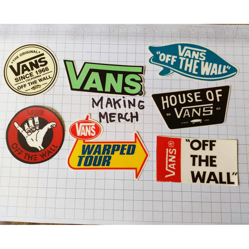 VANS STICKER PACKAGE 2 Vinyl Sticker Waterproof Sticker Set | Shopee ...