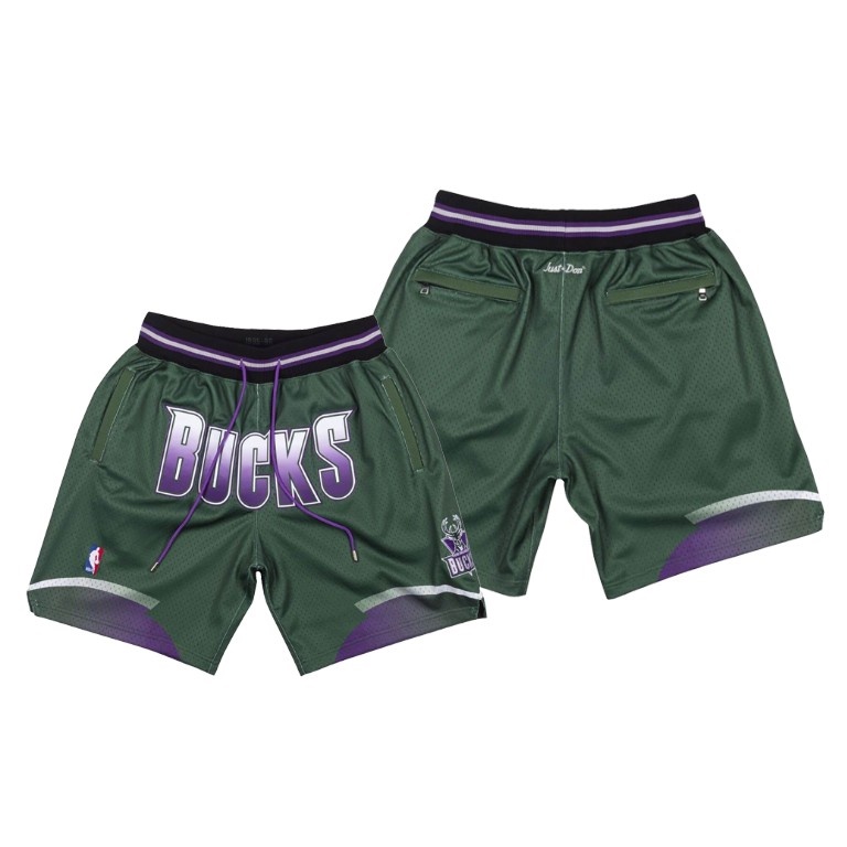 NBA Milwaukee Bucks Just don shorts green