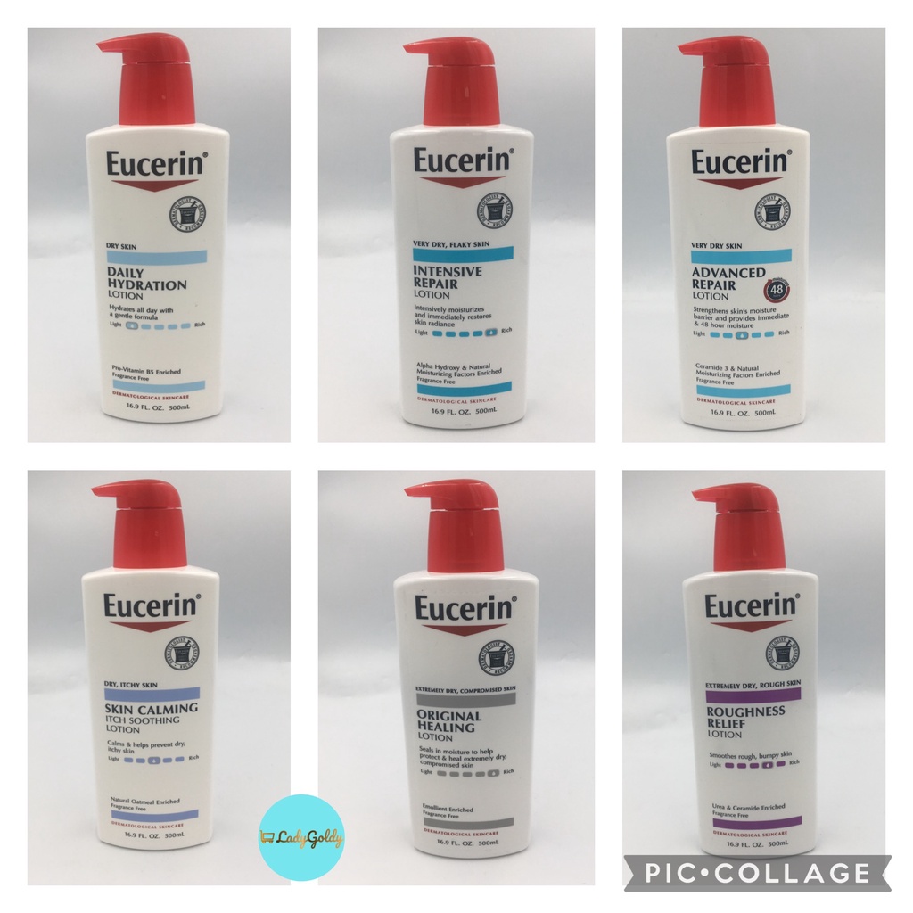 Eucerin Skincare Lotion (16.9fl oz) 500ml/625ml / Hand Cream (2.7oz