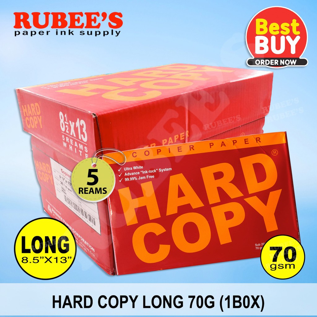 HARD COPY Bond Paper RED Per Box (5reams) | Shopee Philippines