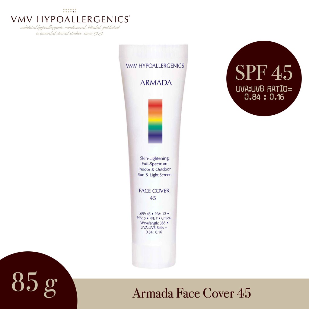 VMV Hypoallergenics Armada Face Cover SPF 45 Skin Lightening