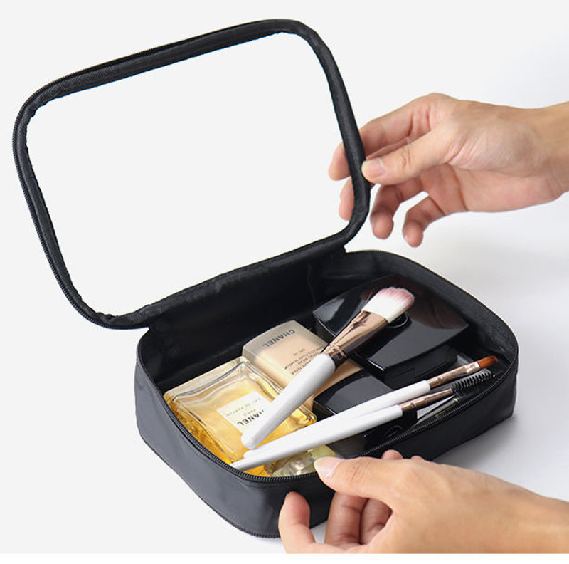 INS Popular Cosmetic Bag Ladies Makeup Pouch Clear Travel Storage Bag PVC  Transparent Waterproof Toiletry Wash Bag