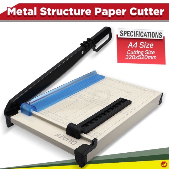 Quaff A4 Size Paper Cutter Metal Structure with Adjuster and Stopper ...