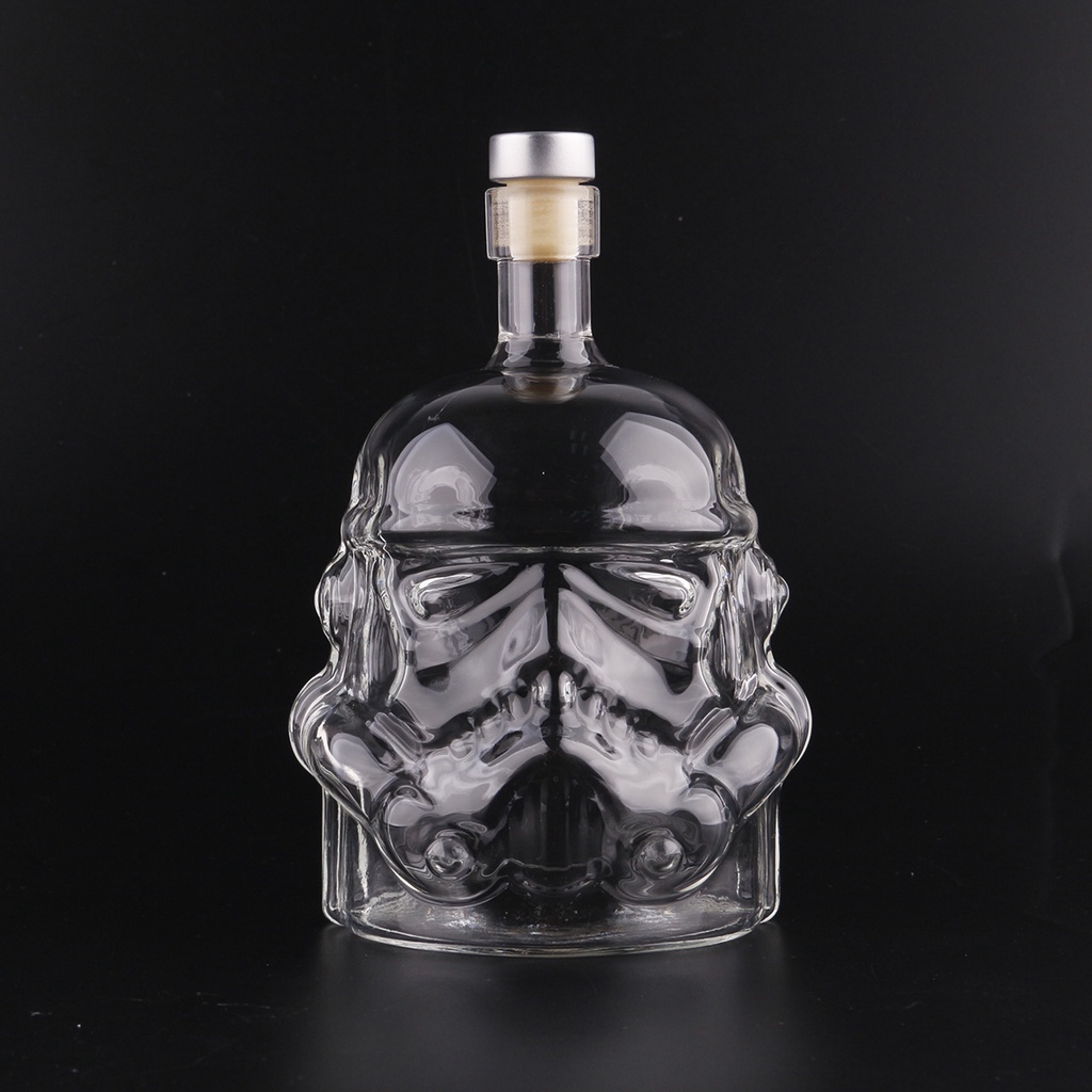 Whiskey Bottle Wine Glass Set Stormtrooper Helmet Wine Bottle