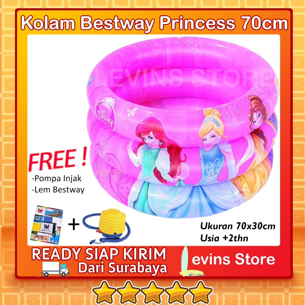 Bestway 70cm Baby Pool 3ring Princess Small Bathtub Tub Spa Baby Steps ...