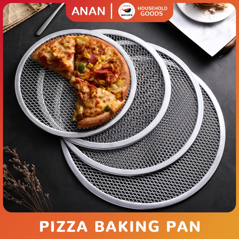 Pizza pan Round Mesh Pizza Screen Baking Thin Crust Tray Mesh Aluminum