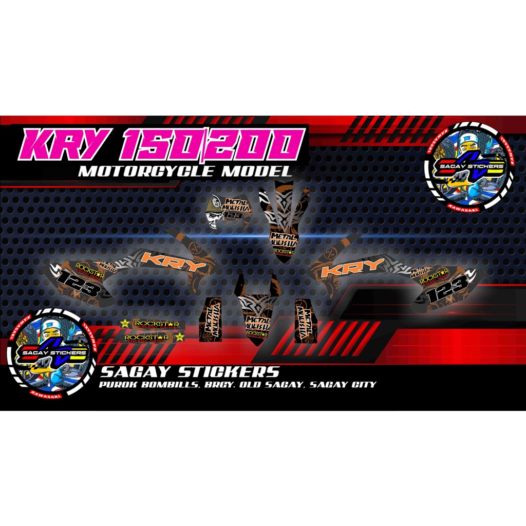 KRY 150/200 LAMINATED DECALS FREE RIM STICKERS | Shopee Philippines