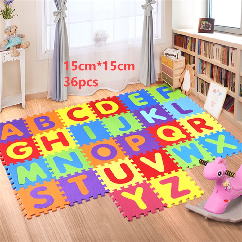 36Pcs EVA Foam Puzzle mat Number Alphabet baby play mat crawling rubber