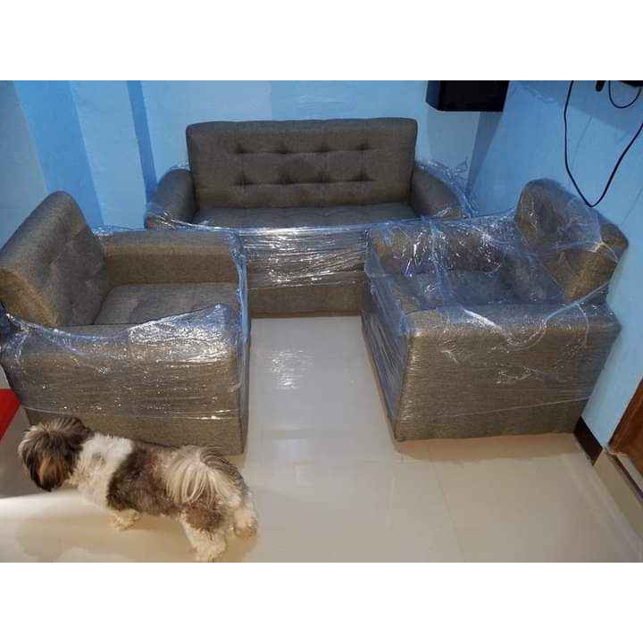 AMBASSADOR SOFA GREY FABRIC COVER(FREE DELIVER NCR ONLY) Shopee