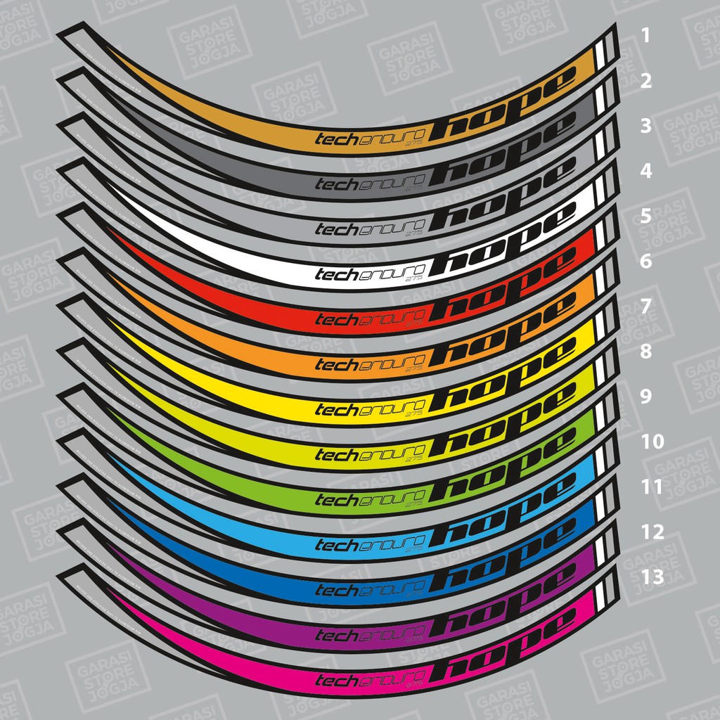 Hope Tech Enduro Rims Decal Sticker | Shopee Philippines